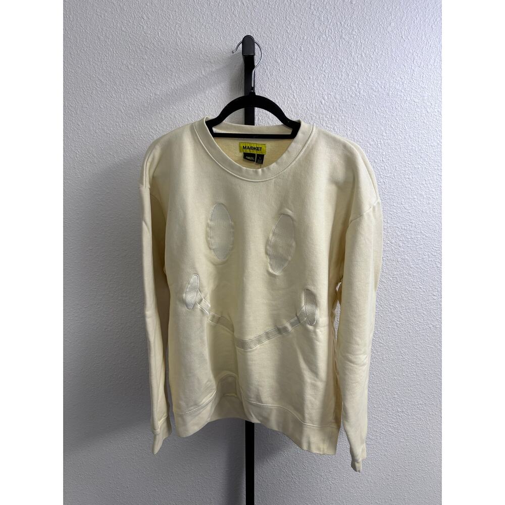 Market Smiley Sweatshirt Size M– New with Tags – Cream Beige – Streetwear